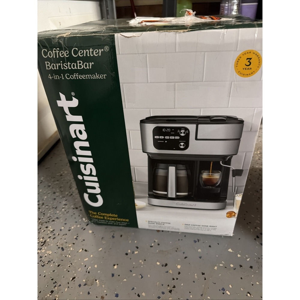 Cuisinart Coffee Center Barista Bar 4-in-1 Coffee Maker SS-4N1NAS Black Metallic